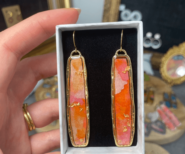 Allongées / dorées &amp; orange 